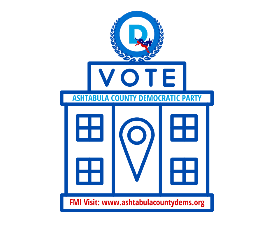 Image of vote blue building