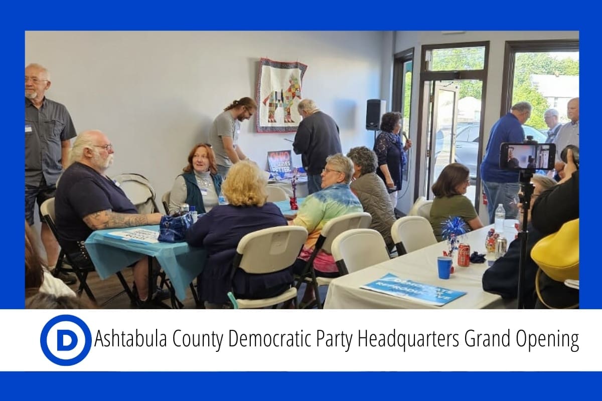 Image of people at the Ashtabula County Democratic Party Headquarters Grand Opening