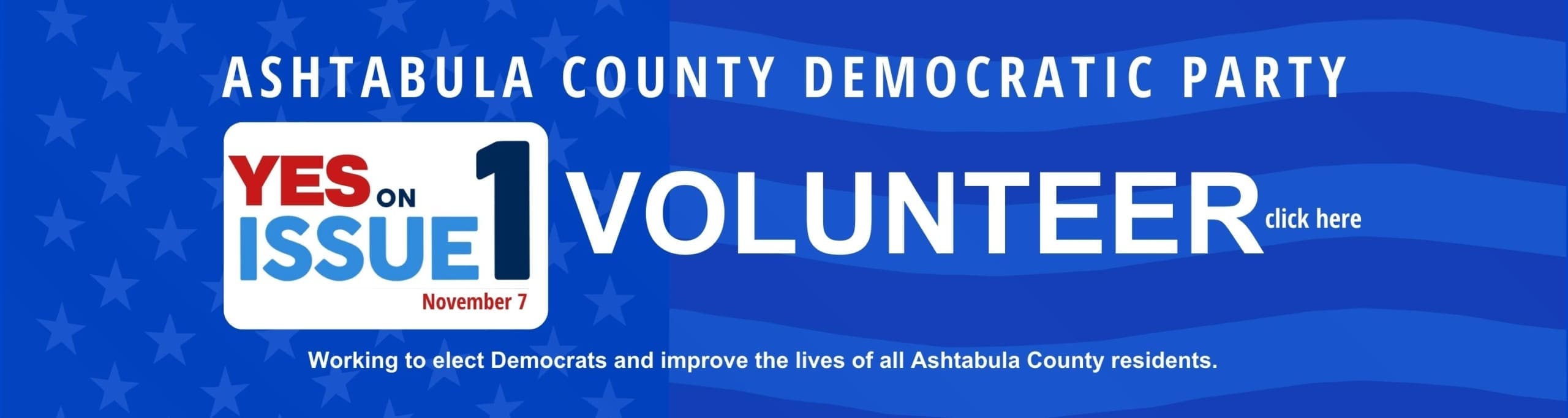 Image of Ashtabula County Democratic Party vote yes on issue 1