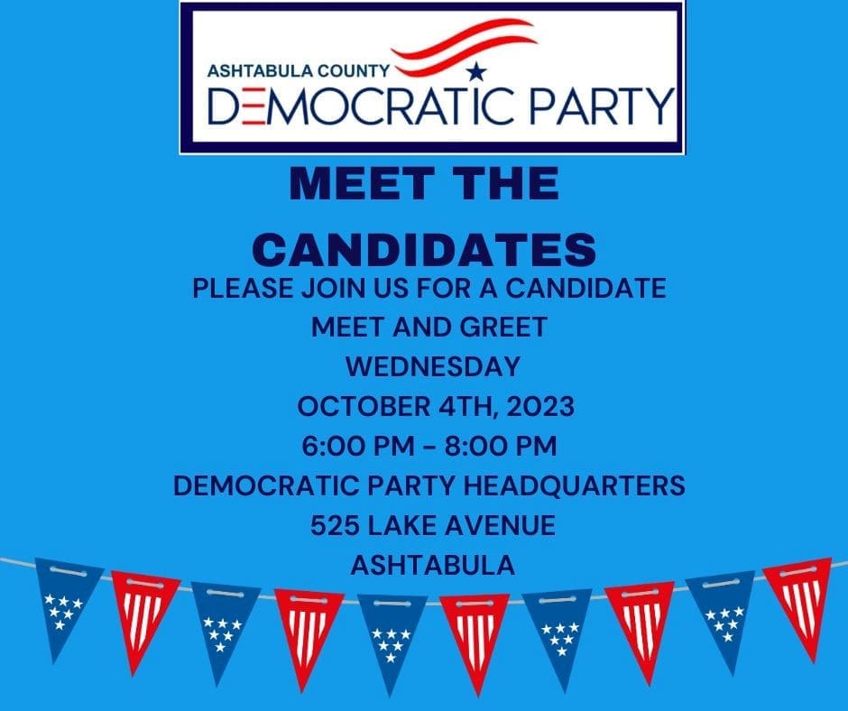 Image of invitation to meet the candidates on October 4th